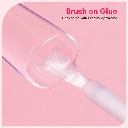Professional brush-on false nail adhesive packaging showcasing the 7ml capacity details.