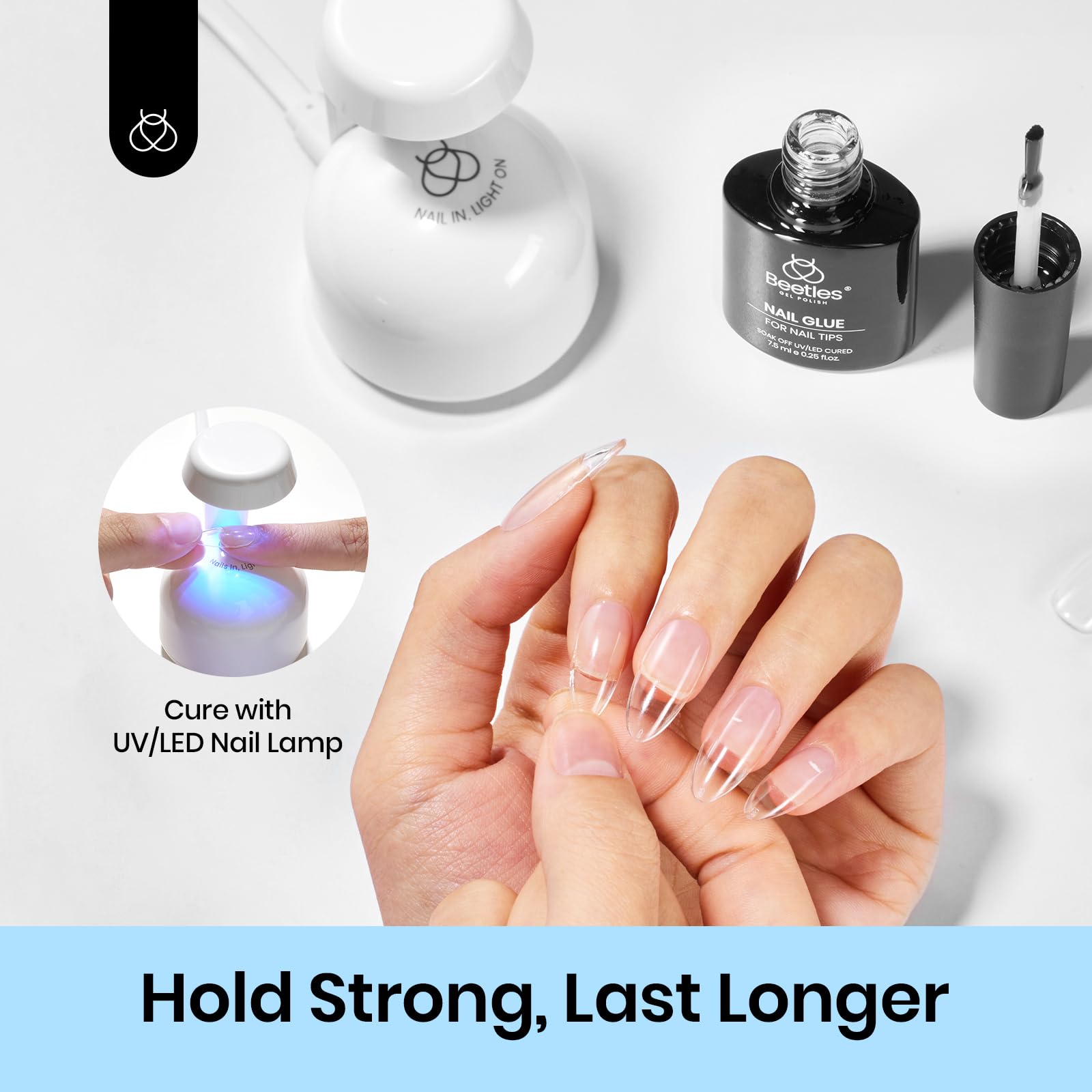 Close up of Beetles gel nail glue texture