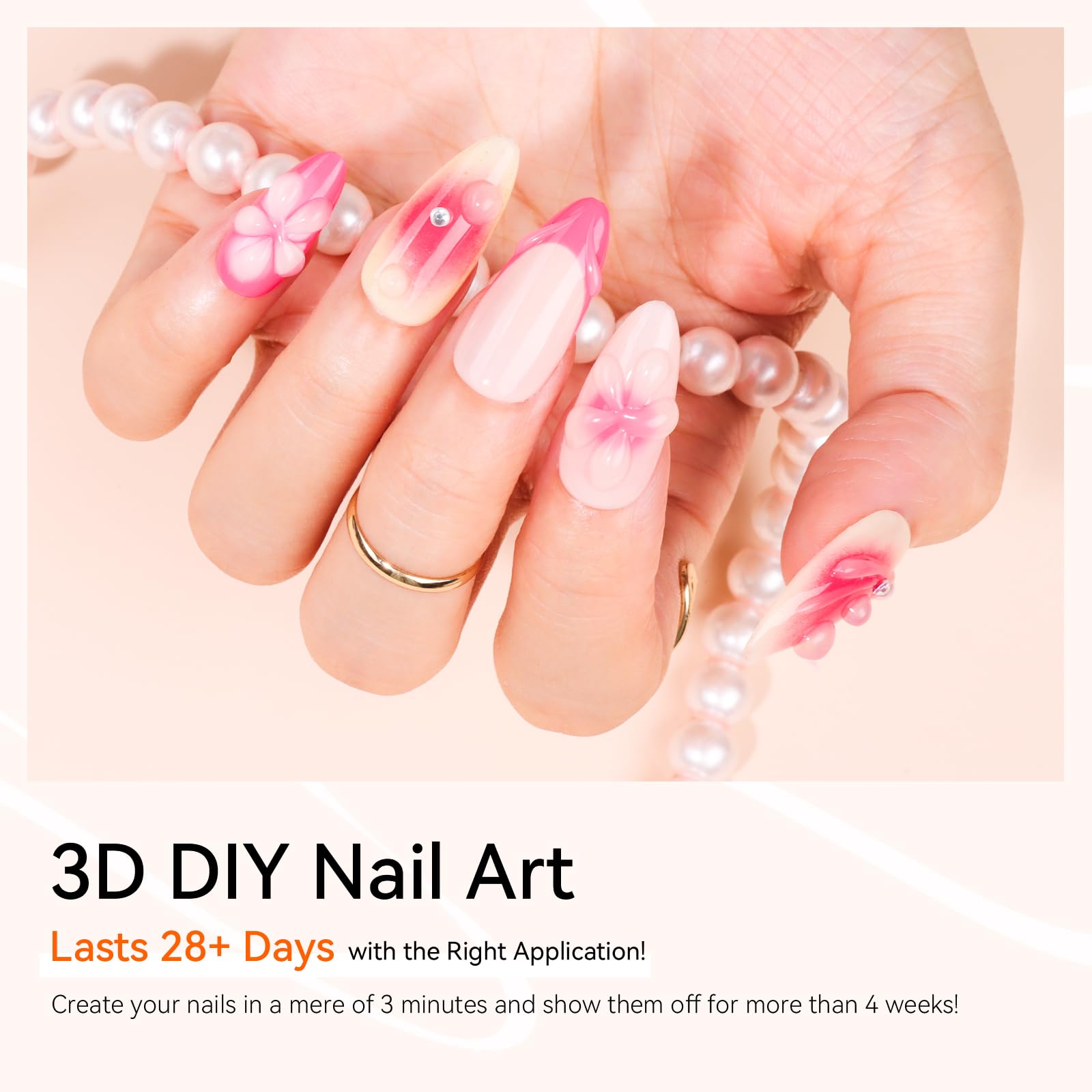 Applying rhinestones with Makartt 3D nail glue