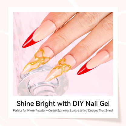 DIY nail art created using Makartt 3D molding gel