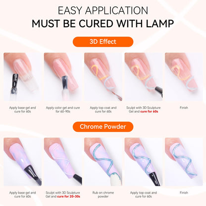 Makartt 3D gel packaging and tube applicator tip