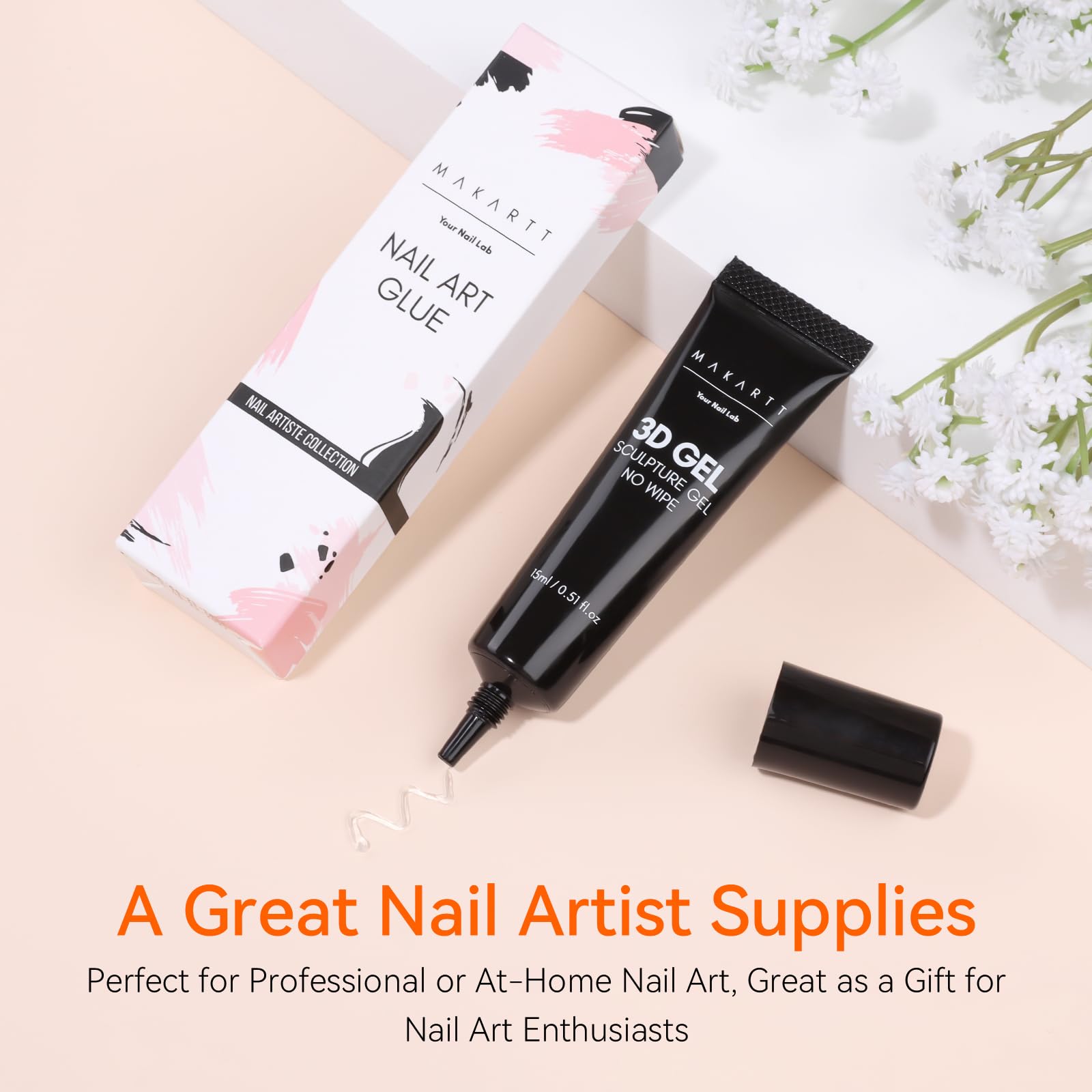 Professional nail decoration with Makartt sculpting gel