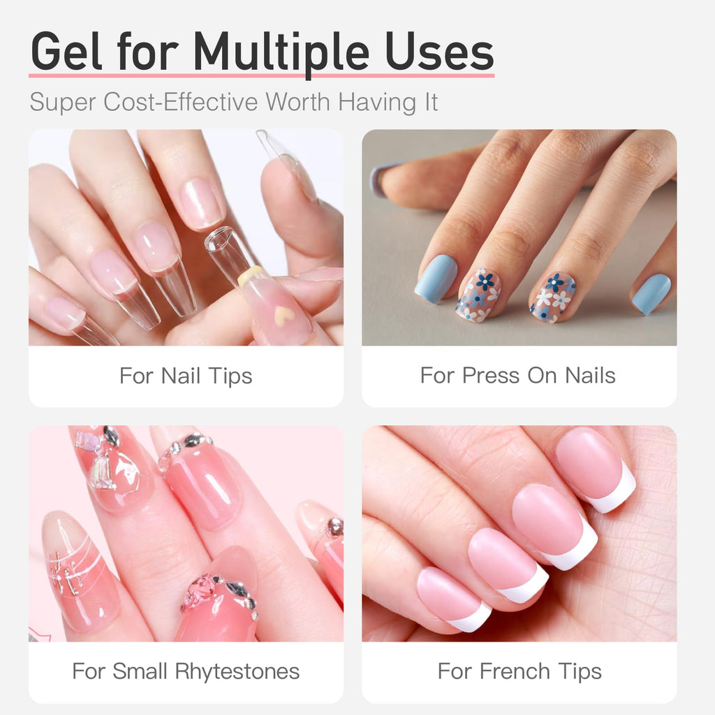 Curvlife press on nail glue application demonstration