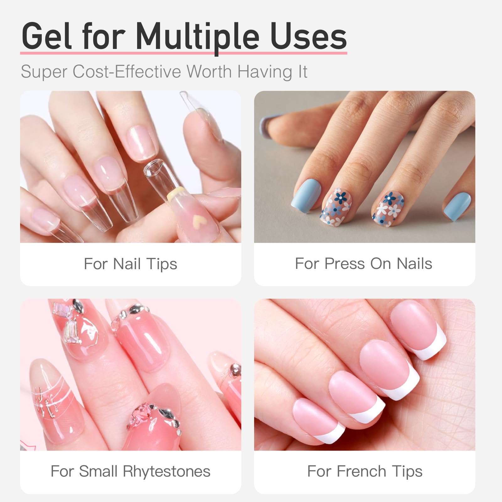 Curvlife nail glue tubes for press on nails