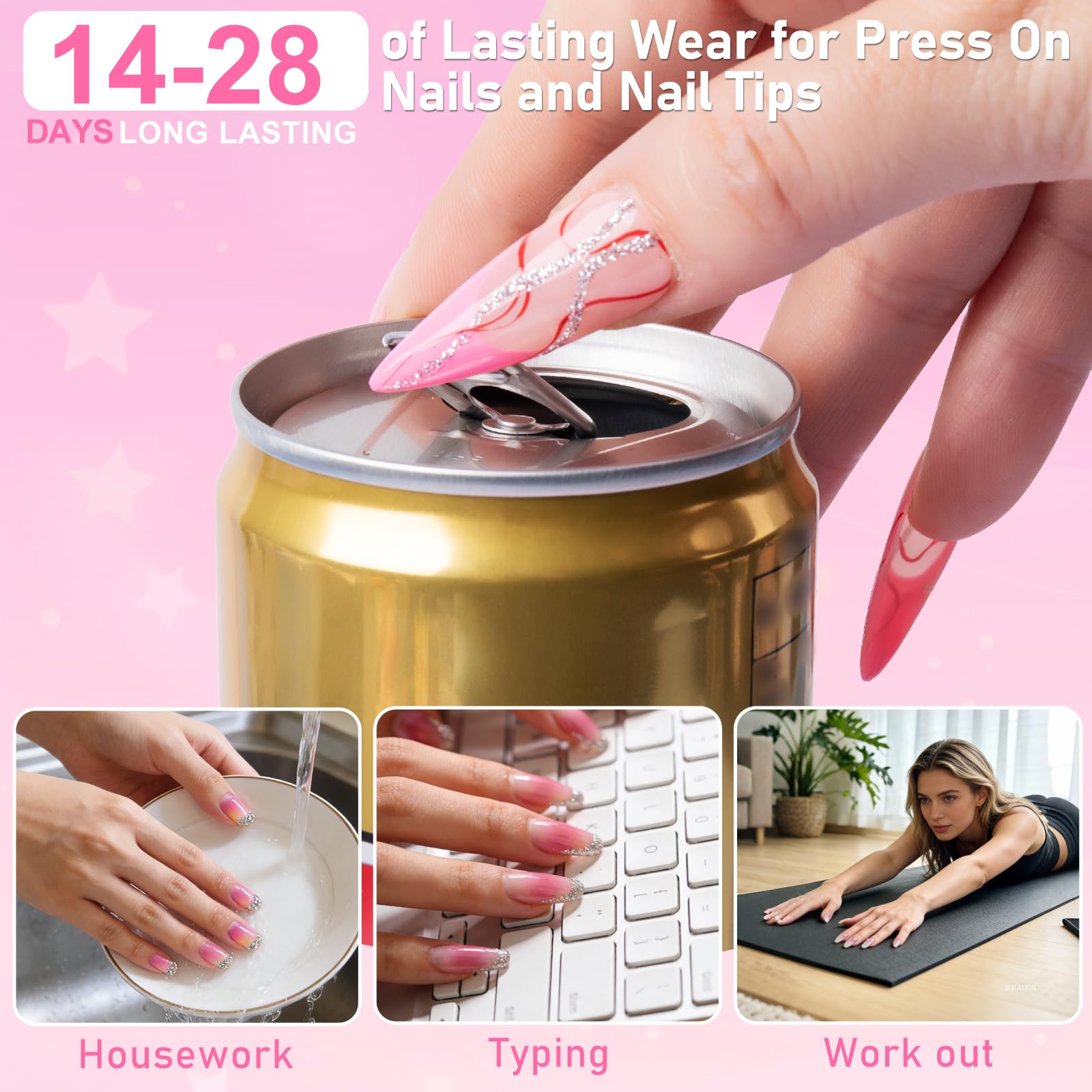 Mekk nail adhesive packaging showing 12 piece count