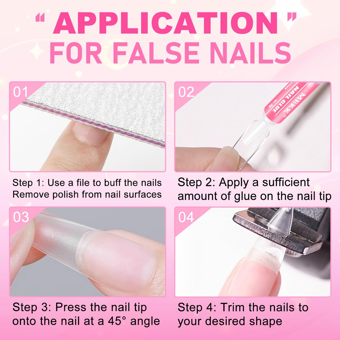 USA imported Mekk nail glue collection for home manicure