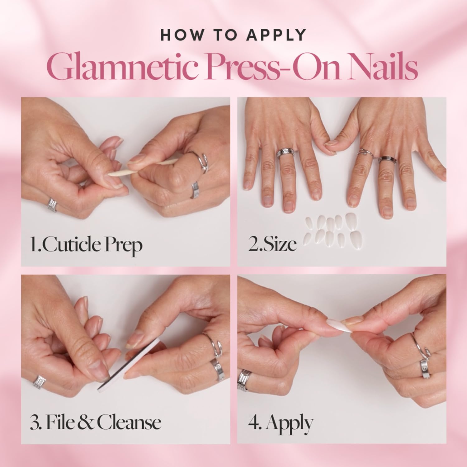 Glamnetic brush on nail glue ingredients and packaging details
