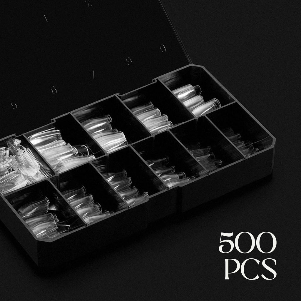 Aprés Gel-X box open displaying multiple size compartments