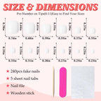 LuckForever press on toenails kit with glue and adhesive tabs