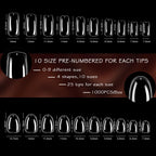 Complete 1000 pieces nail kit for salon use