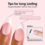 Canvalite 300 pieces false nail tips layout