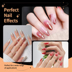 Sitelenaby almond press on fake nails arranged by size