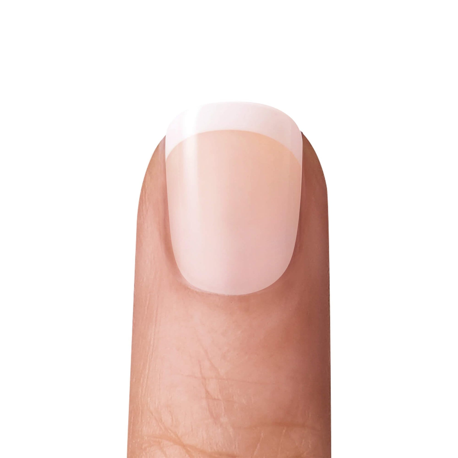 Side profile view of Kiss Salon Acrylic French Nails Crush Hour