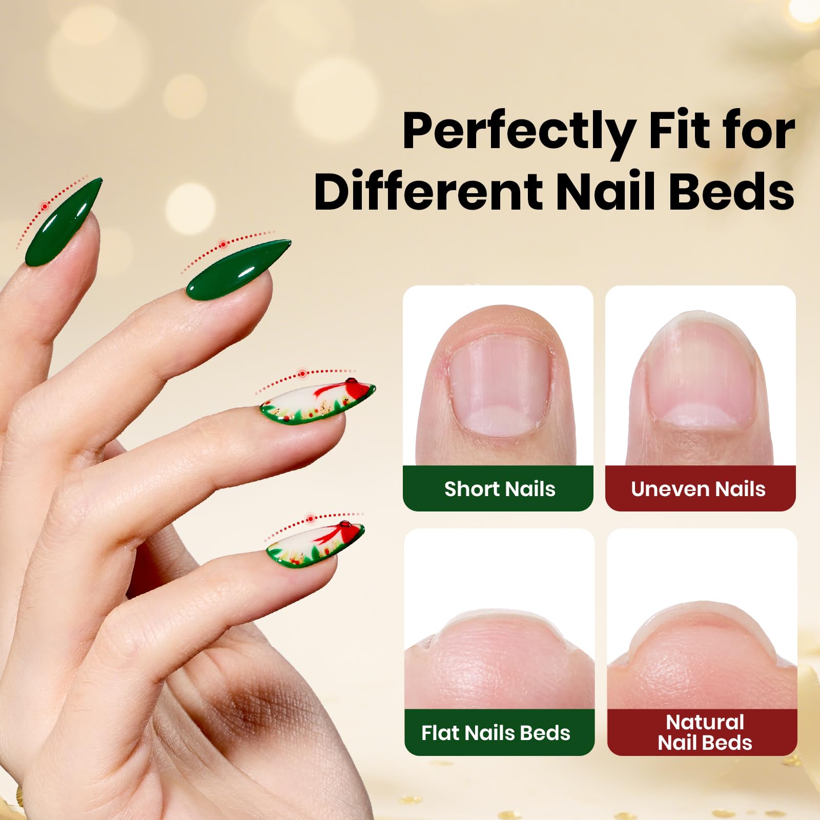 Close up of pre-etched surface on Beetles Tipex Lite nail tips