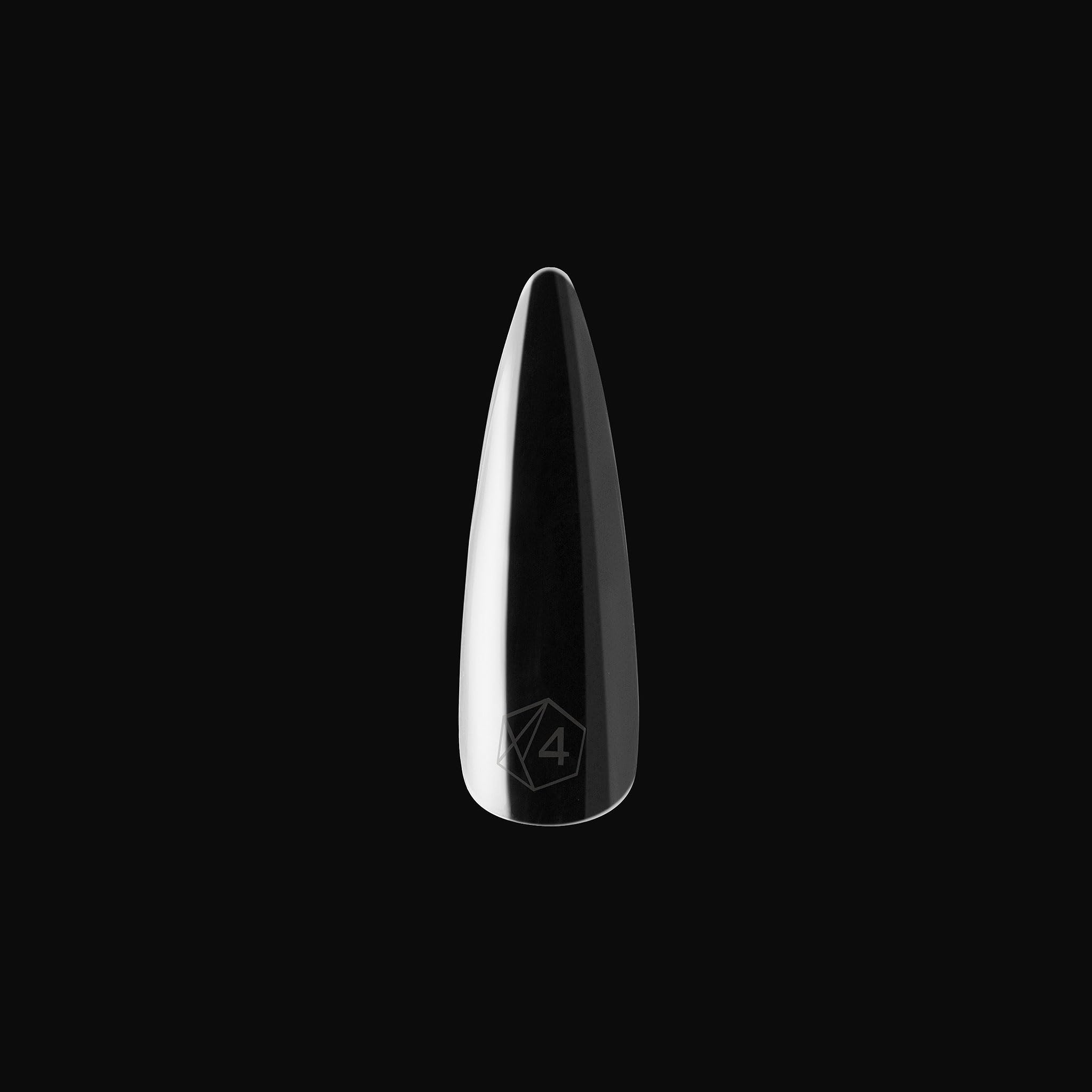 Side profile of long stiletto nail extension tips