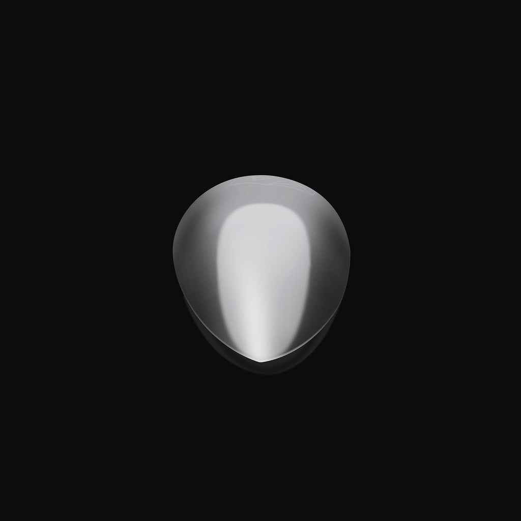 Side profile showing C-curve of natural stiletto nail tips