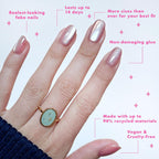 Dusty rose velvet effect manicure set components