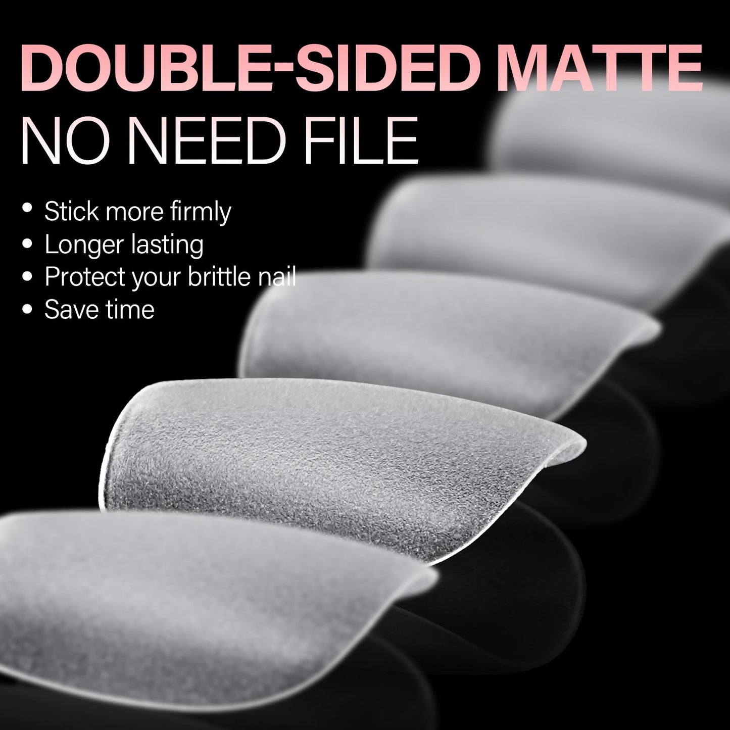 Close up of Aillsa matte finish soft gel nail tips
