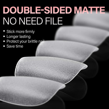 Close up of Aillsa matte finish soft gel nail tips