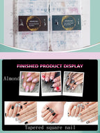Demonstration of extra short nail tips on finger
