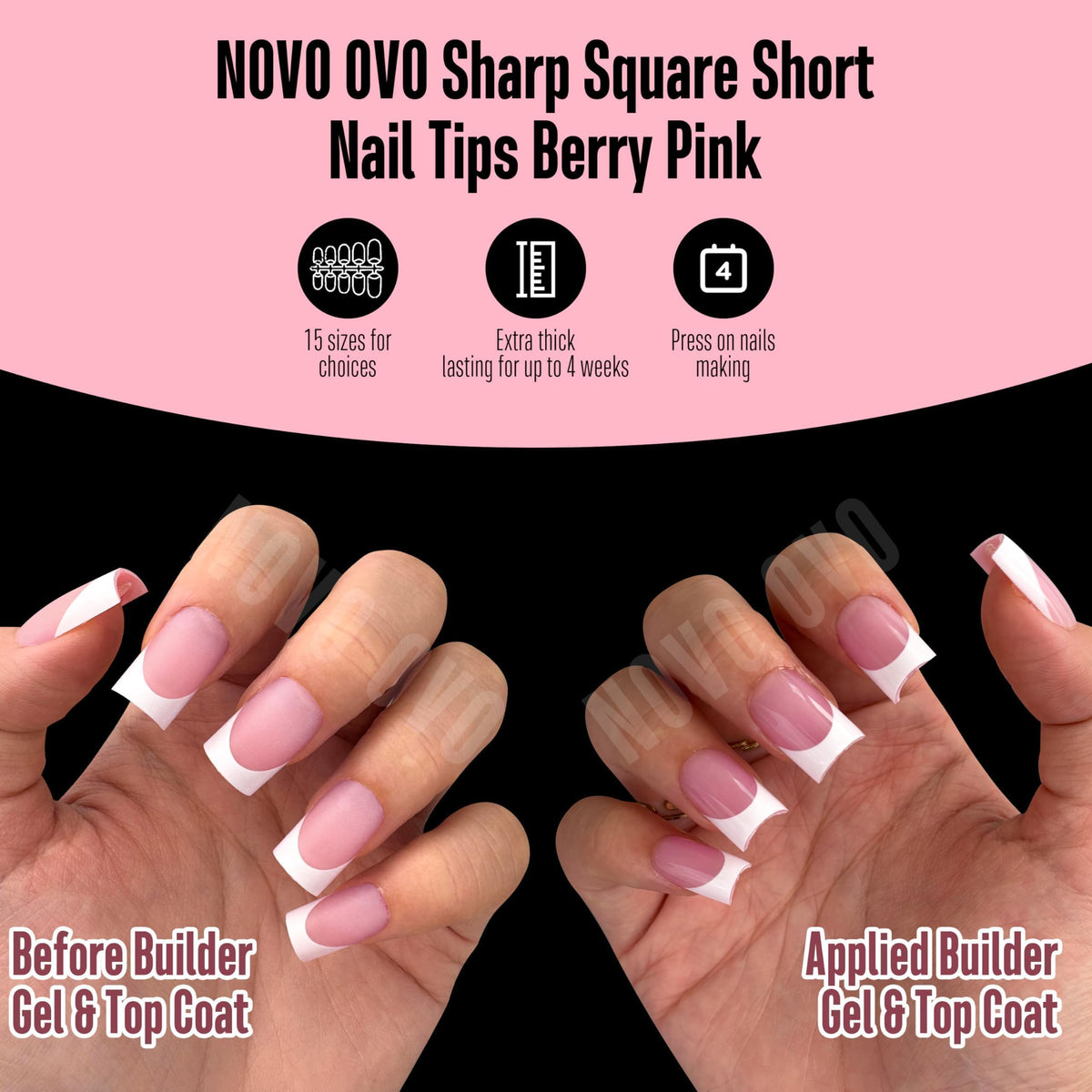 Demonstration of short sharp square shape for DIY home manicures