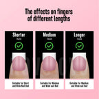 Assorted sizing layout for Novo Ovo full cover acrylic nail tips