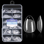 Wilfniee complete set of 240 pieces clear almond nail tips
