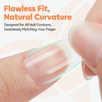 Demonstration of half-matte textured grip area on nail tip underside