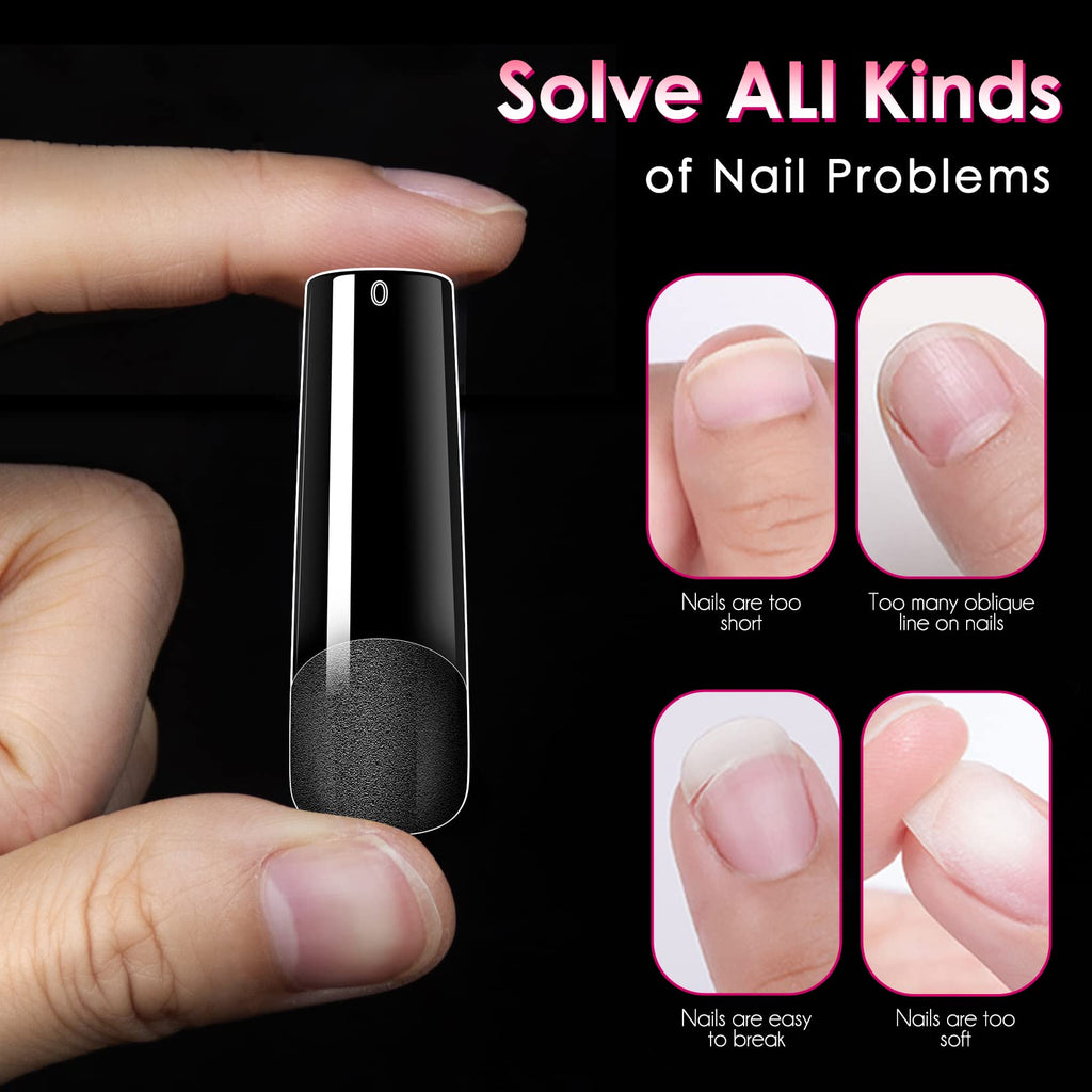 Ranrose extra long straight nail tips size variations