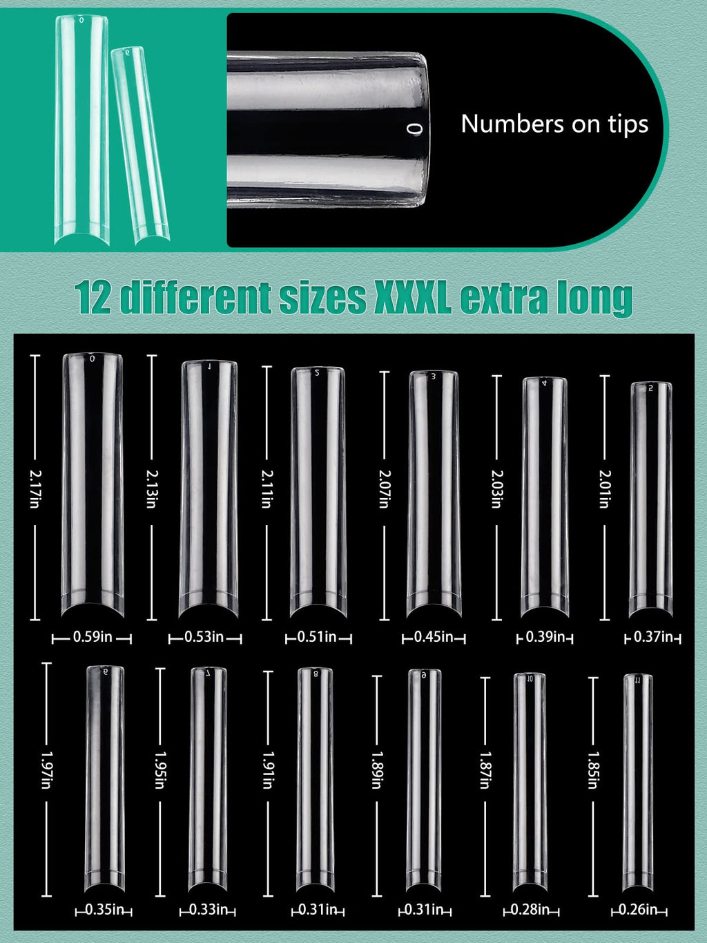 Side profile of Lionvison no C curve artificial nail tips