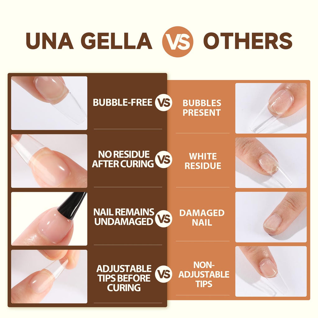 Una Gella nail extension glue box and bottle set