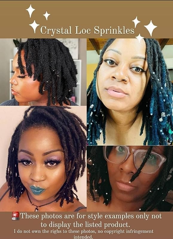 Authentic USA imported silver sprinkle beads for natural hair braids and twists styling
