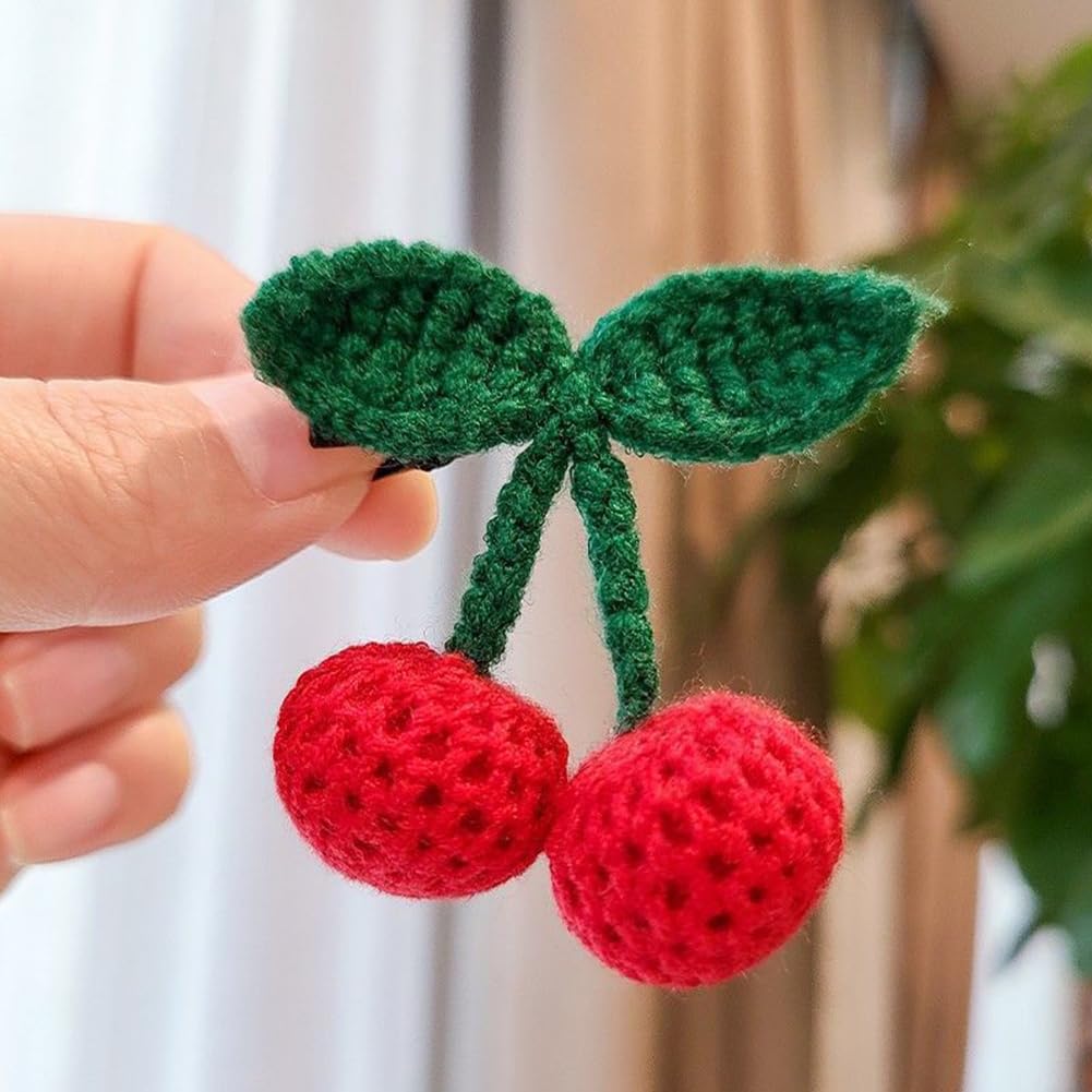 Cute aesthetic cherry hair slide accessories for kids and toddler hairstyles
