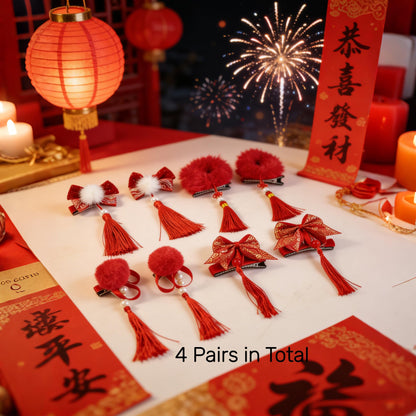 Packaging view of the authentic holiday hair accessories set