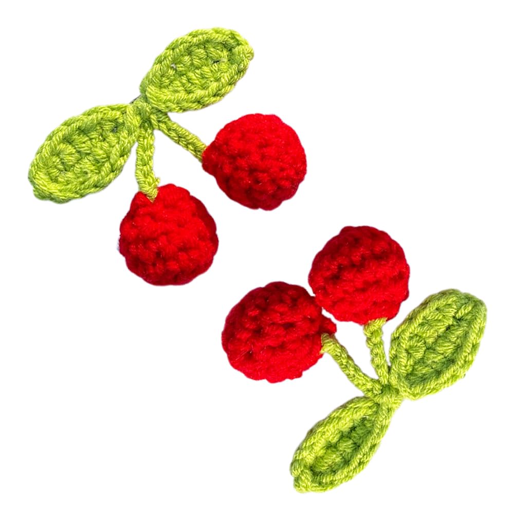 USA imported authentic handmade wool crocheted hair barrettes in professional retail presentation packaging