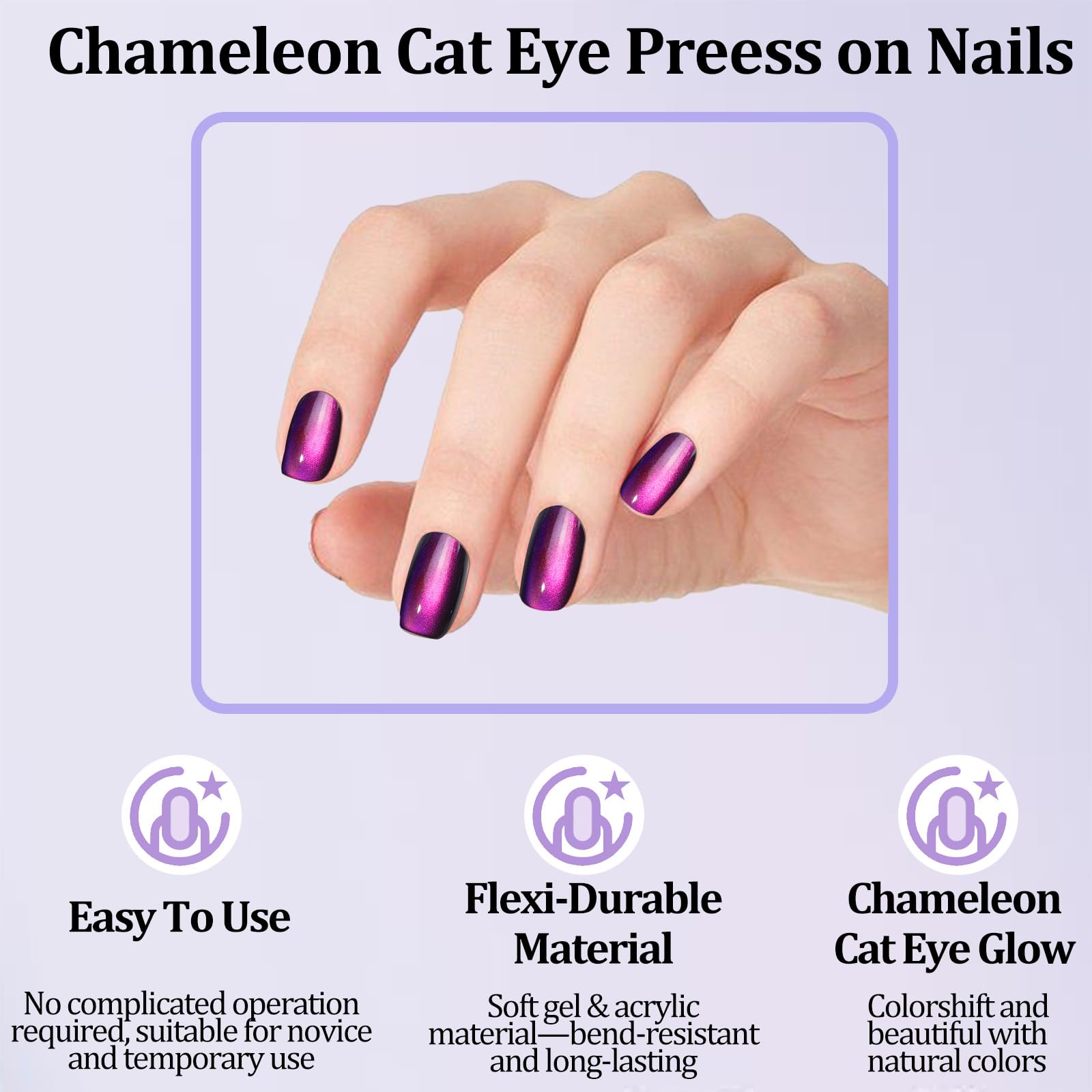 Laza chameleon press on nails 210 piece collection