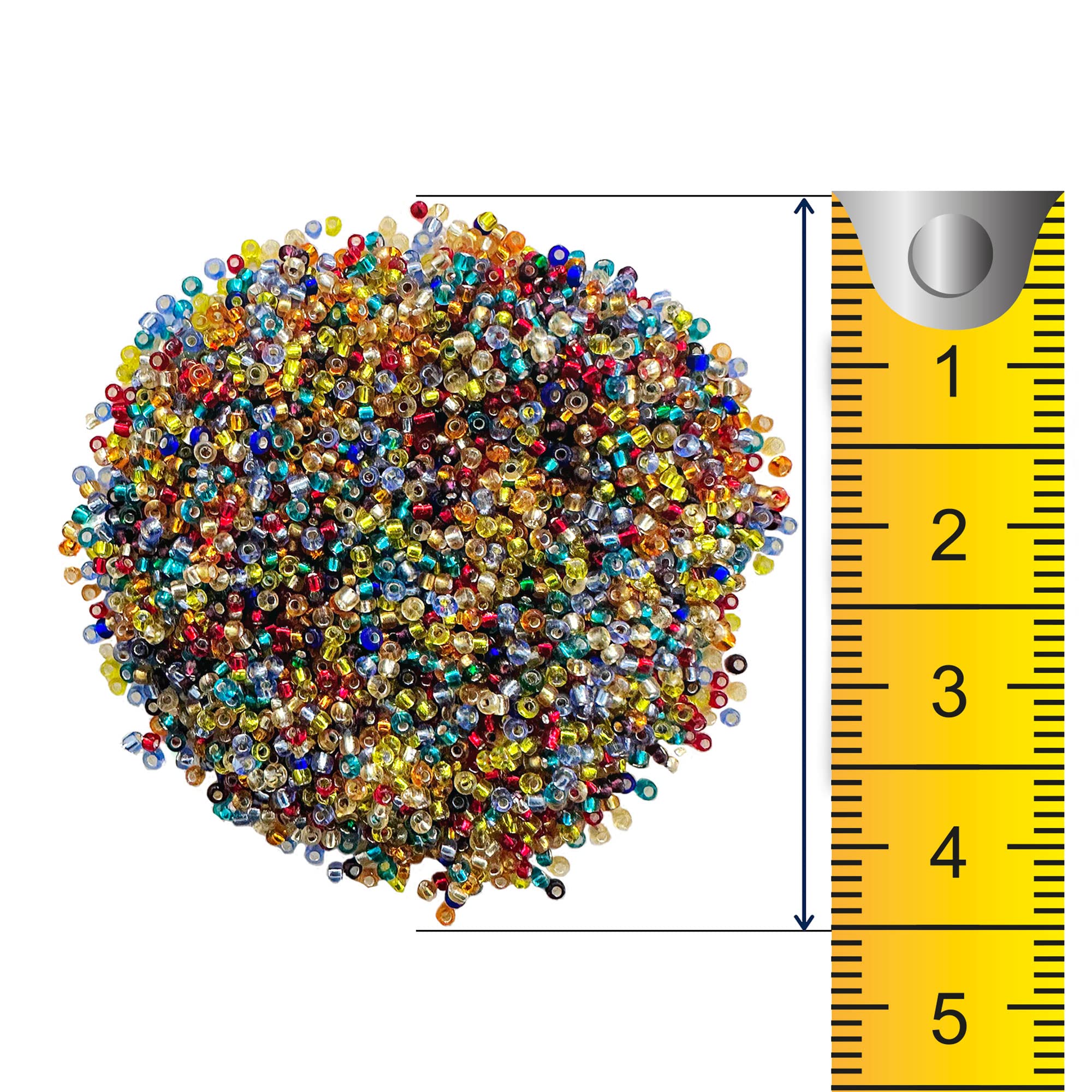 Close up view of the premium glass seed beads thread and needle included in the Locsanity dreadlock accessory kit