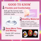 Opkssnails clear soft gel nail tips for children