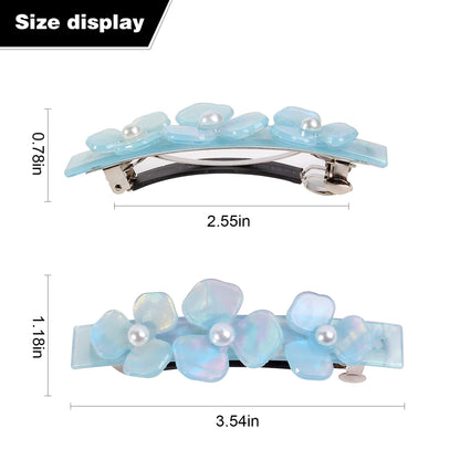 Side profile of the premium large vintage barrette ideal for thick and medium hairstyles