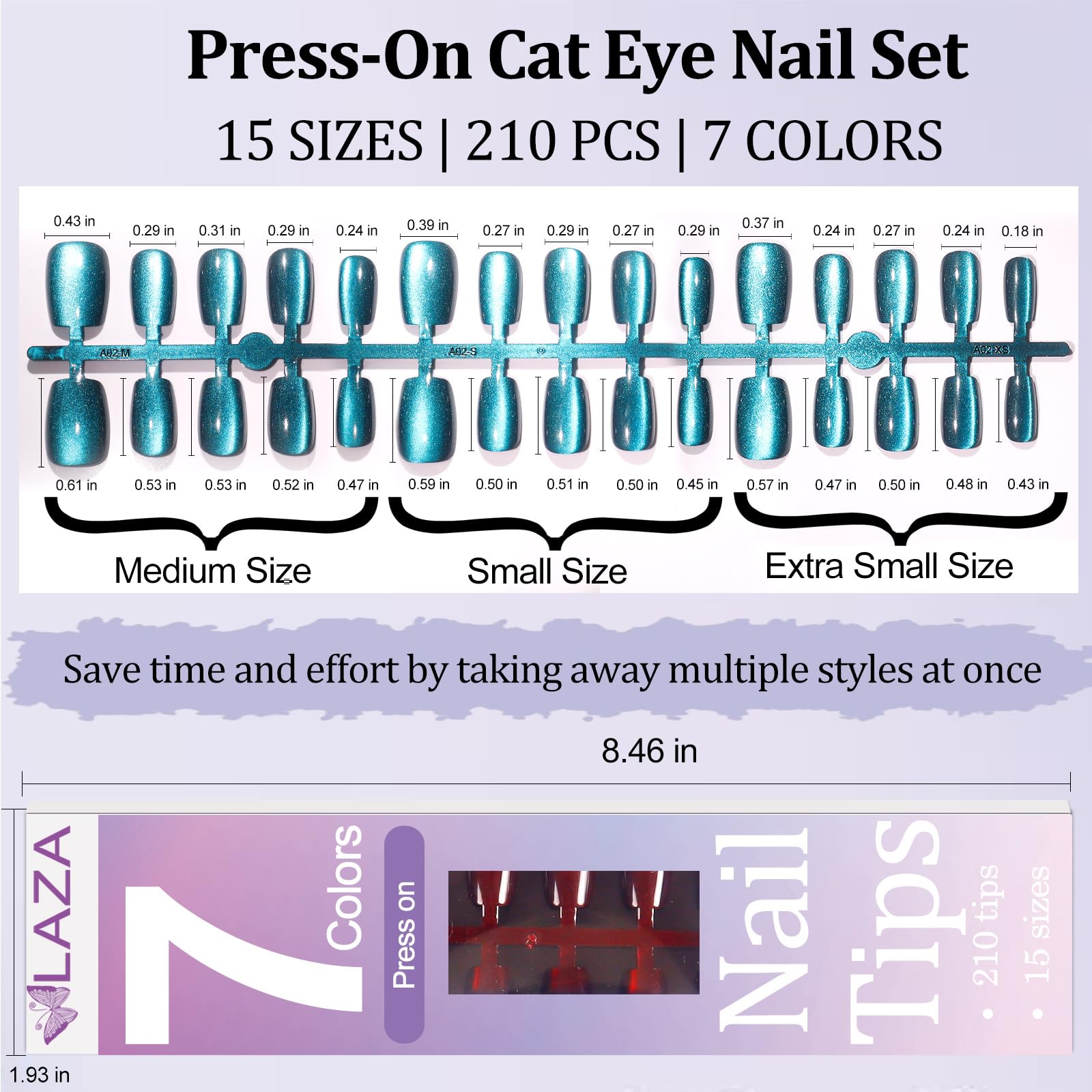 Professional manicure results with Laza cat eye tips
