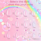 Clear acrylic press on nails for diy kids manicure