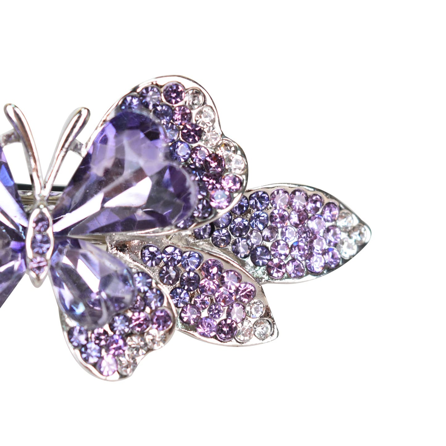 Sankuwen small rhinestone hairpin showcasing the automatic French spring clip mechanism