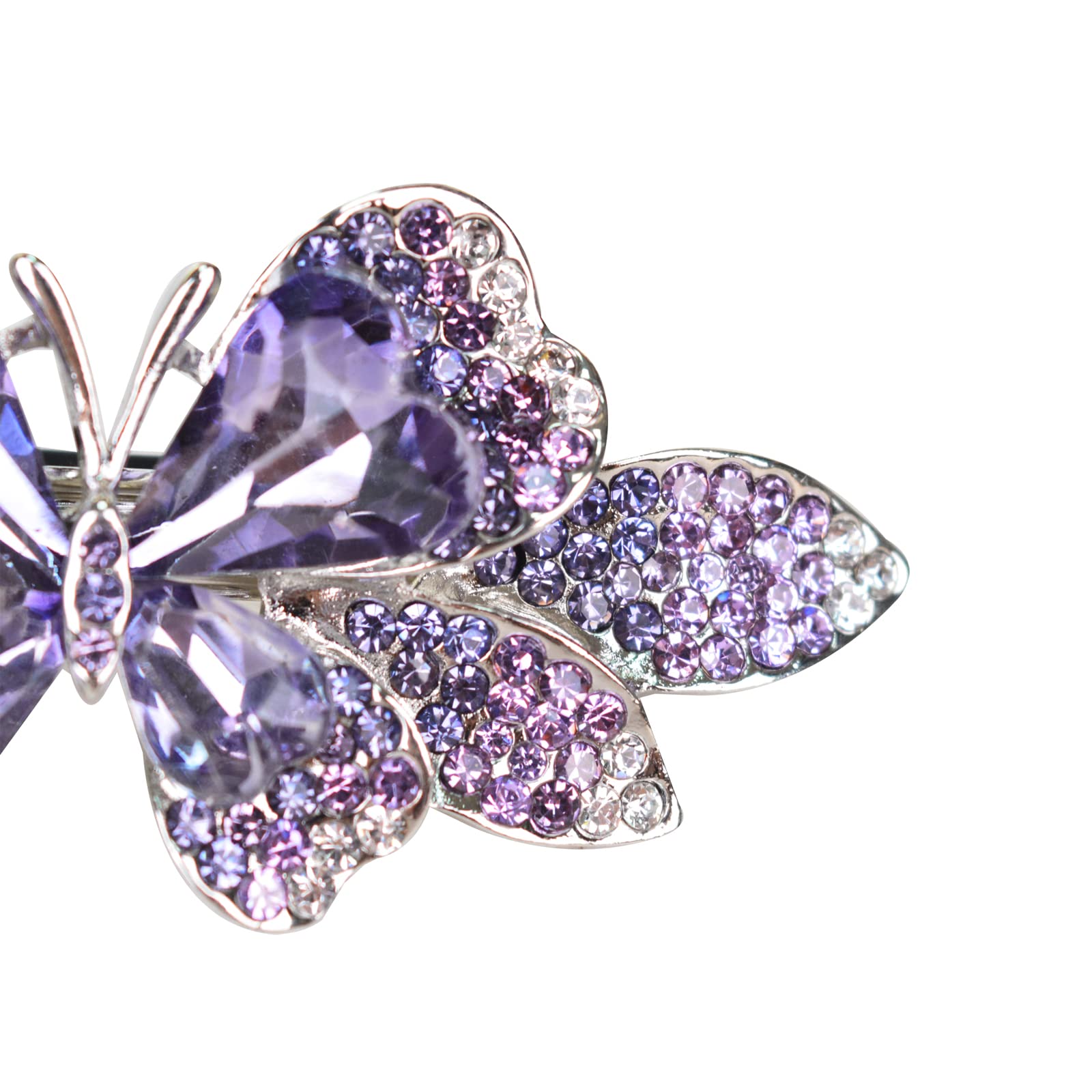 Sankuwen small rhinestone hairpin showcasing the automatic French spring clip mechanism