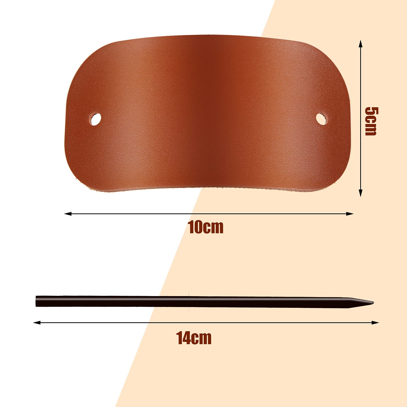 Multicolor handmade leather slide hair accessories with polished wooden sticks displayed on a flat surface