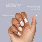 Complete manicure kit contents including glue and file