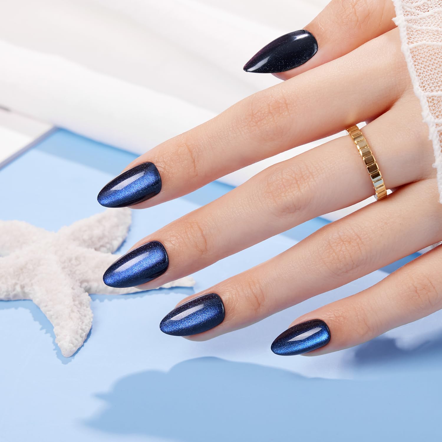 Vsalon 32 piece press on nail kit with glue and cuticle oil