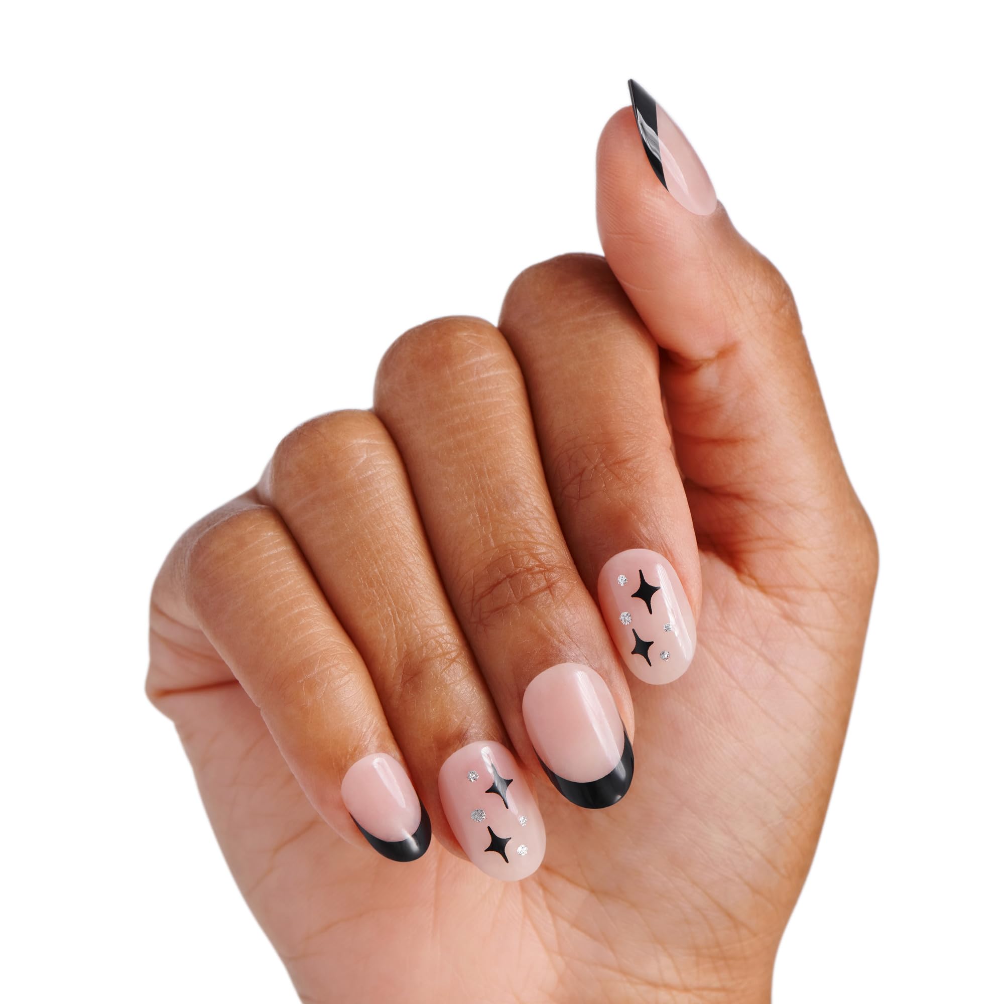 Kiss Impress medium almond nails French design packaging