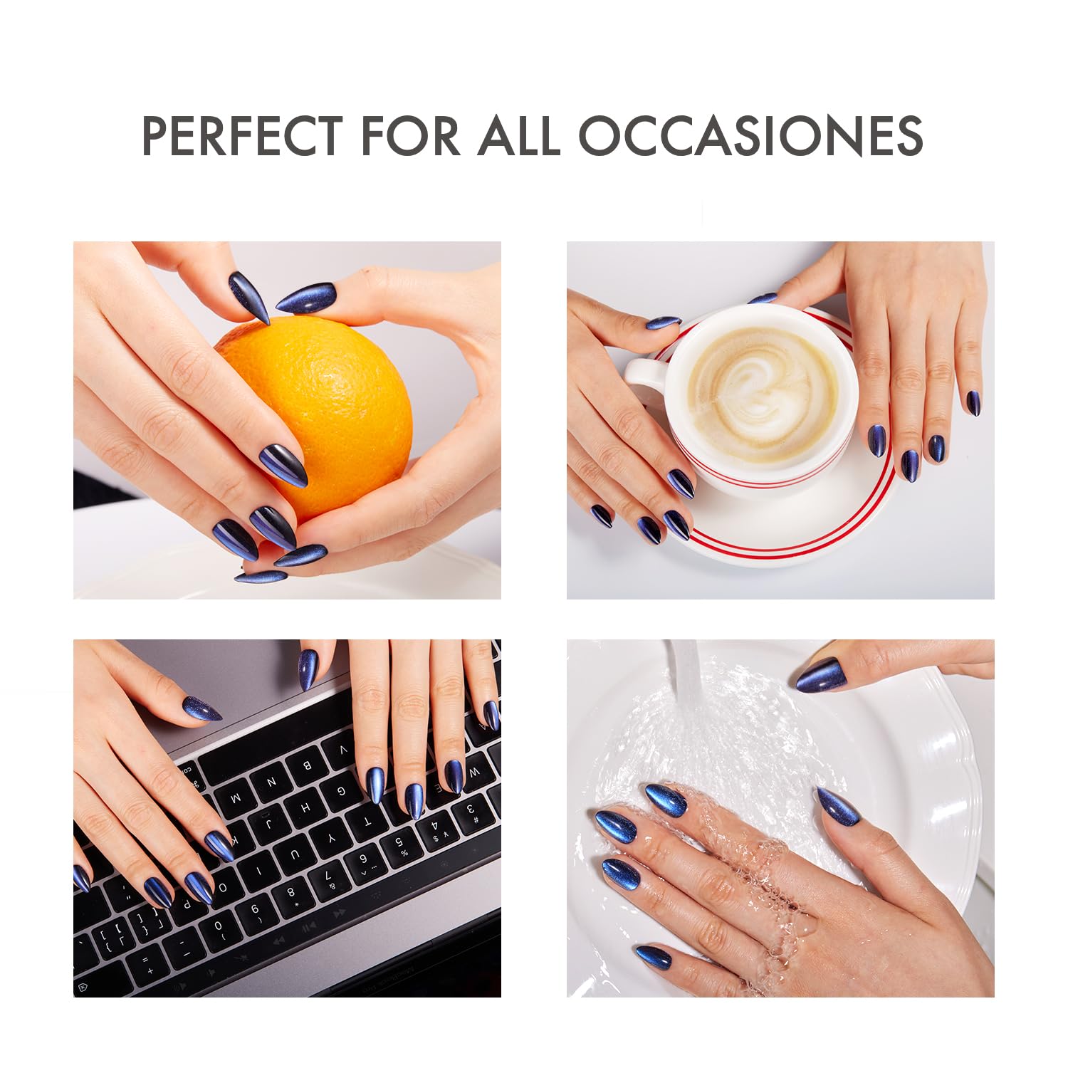 Vsalon reusable gel nails short almond shape packaging