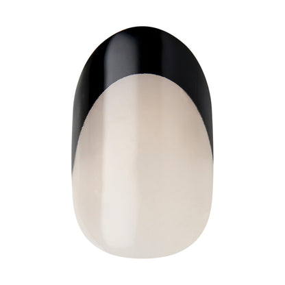 Top view of Fearless press on nails on hand