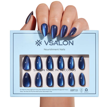 Vsalon Midnight Tide nail set 16 sizes display